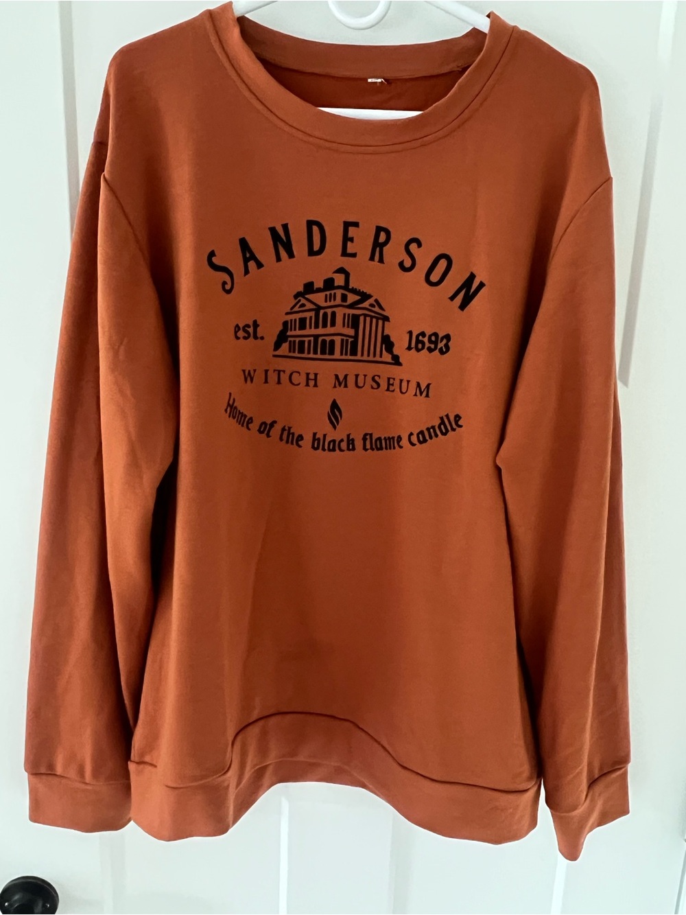 FASHGL Sanderson Witch Museum Sweatshirt Burnt Orange Halloween Crewneck XXL